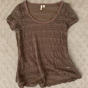 Brown lace blouse